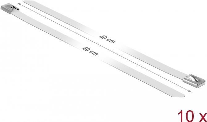 Actual product image Delock Stainless steel cable tie 400x7,9 10 pcs. (Metal cable ties, 400 mm, 10 pcs.)