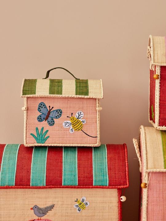 Actual product image Rice Raffia Kids Bag Butterfly Theme