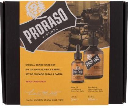 Image du produit Proraso Wood & Spice Set de soins spéciaux pour la barbe (200 ml)