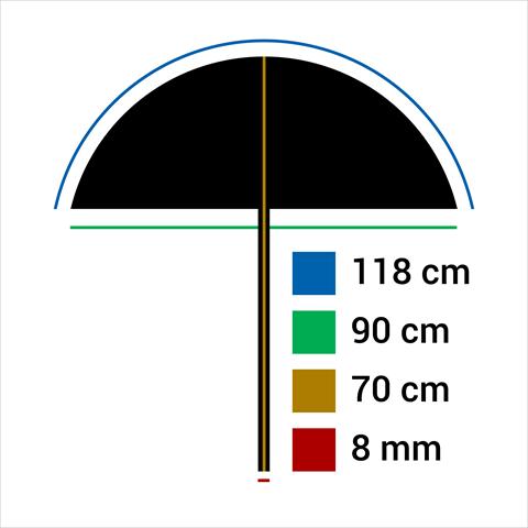 Actual product image Falcon Eyes Softbox Reflex Umbrella Diffuser White UB-48 118 cm (Diffusor ball, 118 cm)