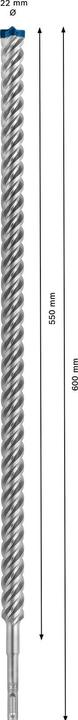 Actual product image Bosch Professional Zubehör Expert SDS plus-7X hammer drill, 22 x 550 x 600 mm (22 mm)