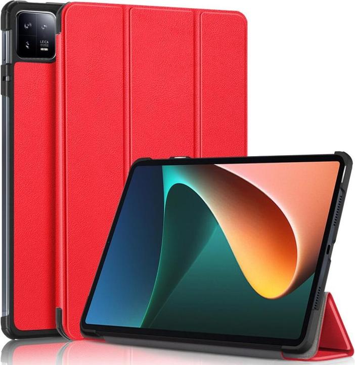Cover-Discount Xiaomi Pad 6 - Tri-fold Smart Case rot (Xiaomi Pad 6, Xiaomi Pad 6 Pro)