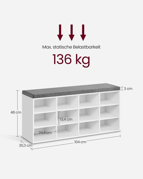 Immagine prodotto Vasagle Benchy (104 x 30,5 x 48 cm)