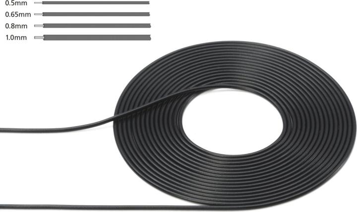 Tamiya Cable 2.0m (1.0mm Dia. / schwarz)