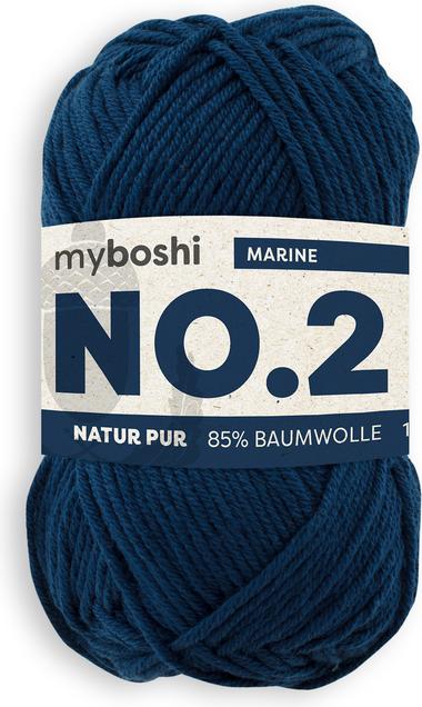 Produktbild Myboshi Wolle Nr.2 col.255 marine 50 g, 100 m, 85 % CO, 15 % KP
