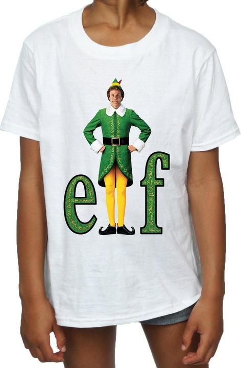 Actual product image Elf Girls Buddy Logo Cotton T-Shirt (140, 146)