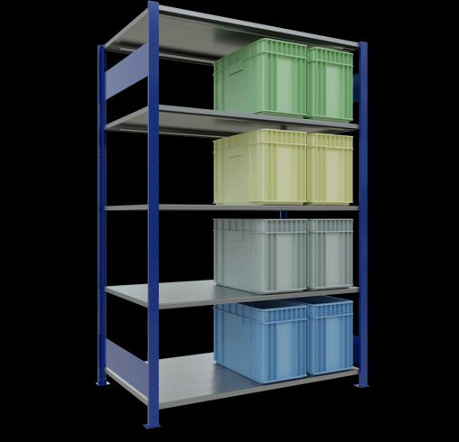 Immagine prodotto Schulte Lagertechnik Sistema di scaffalature di base senza viti MULTIplus150 con ripiani di lunghezza