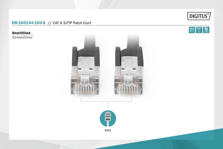 Image du produit Digitus Câble de raccordement (S/FTP, CAT6, 10 m)