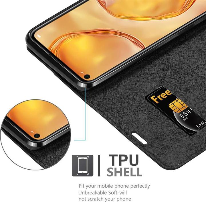 Actual product image Cadorabo Book Invisible Magnet Cover (Huawei Nova 7i, Huawei P40 Lite)