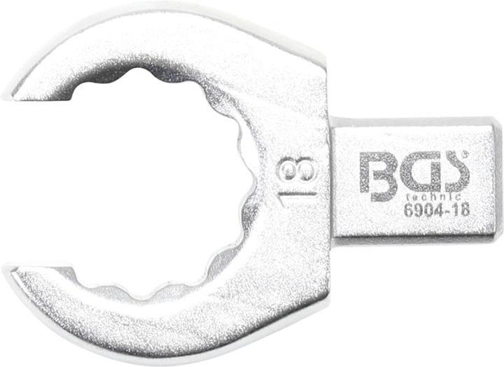 BGS Einsteck-Ringschlüssel offen 18 mm Aufnahme 9 x 12 mm (18 mm)