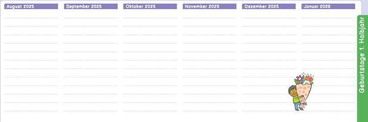 Produktbild Der Wochen-Tischkalender für das Schuljahr 2025/2026 (Deutsch)
