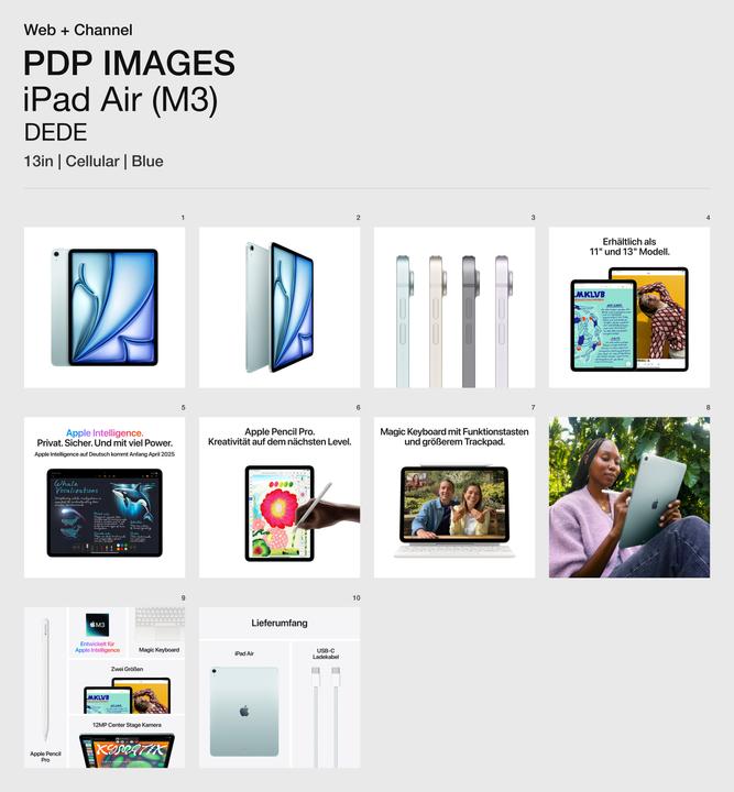Actual product image Apple iPad Air 13 2025 (M3) (5G, 13", 256 GB, Blue)