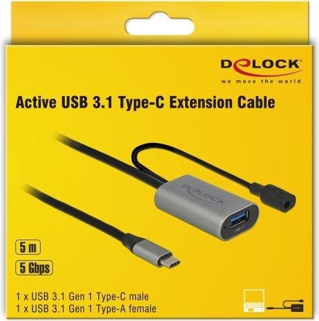 Image du produit Delock USB 3.1, du type C au type A (5 m, USB 3.1)