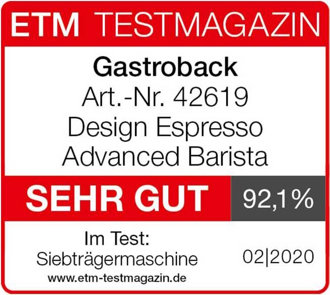 Actual product image Gastroback Espresso Advanced Barista