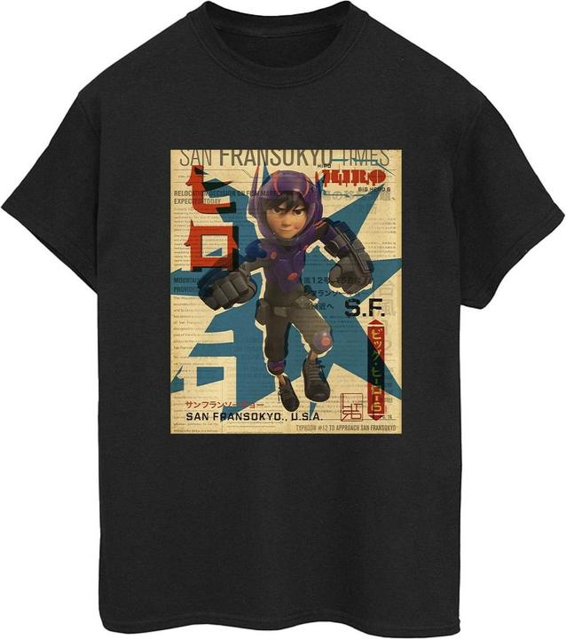 Disney Big Hero 6 Baymax Hiro Newspaper TShirt (M)