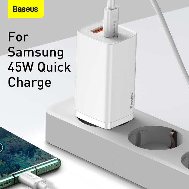 Actual product image Baseus GaN2 Lite Quick ChargerC+U 65W EU White (65 W)