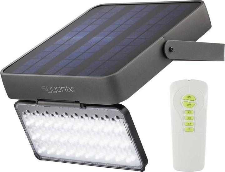 Image du produit Sygonix Applique murale solaire d'extérieur SY-5275988 SMD LED 30W Blanc neutre Noir (3000 lm, IP65)