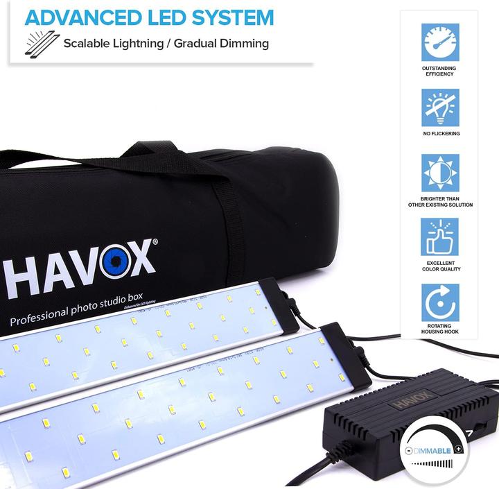 Actual product image Havox Photo Studio, HPB-40XD (LED x4 Dimmable)