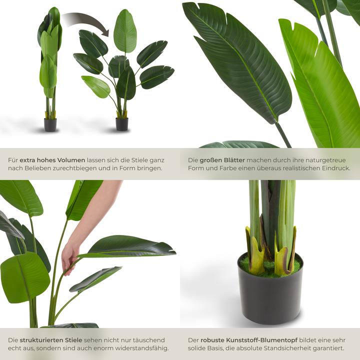 Image du produit tectake Arbre de paradis artificiel Tropic,naturellement fidèle (120 cm)