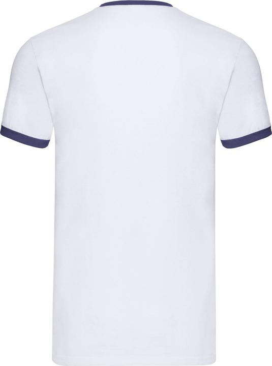 Actual product image Fruit of the Loom Mens Contrast Ringer T-Shirt (XL)