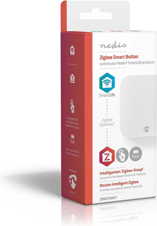 Actual product image Nedis SmartLife wall switch Zigbee 3.0 wall mount Android/IOS plastic white