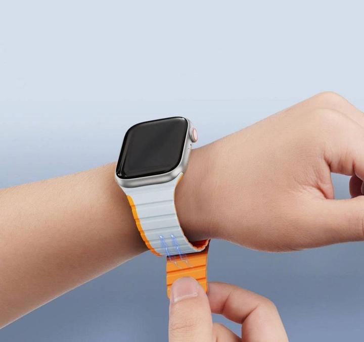 Image du produit Dux Ducis Bracelet magnétique pour Apple Watch SE, 8, 7, 6, 5, 4, 3, 2, 1 (41, 40, 38 mm) Strap (LD Versio (41 mm, 38 mm, 40 mm, Silicone, Métal)