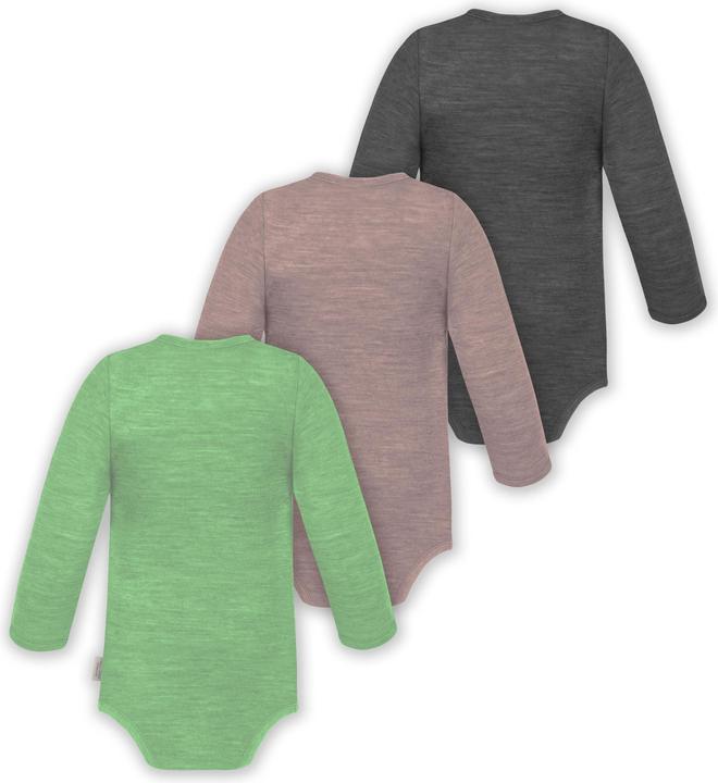 Immagine prodotto Normani Confezione da 3 pezzi di body a maniche lunghe in merino per bambino e bambina - 9355 (50)