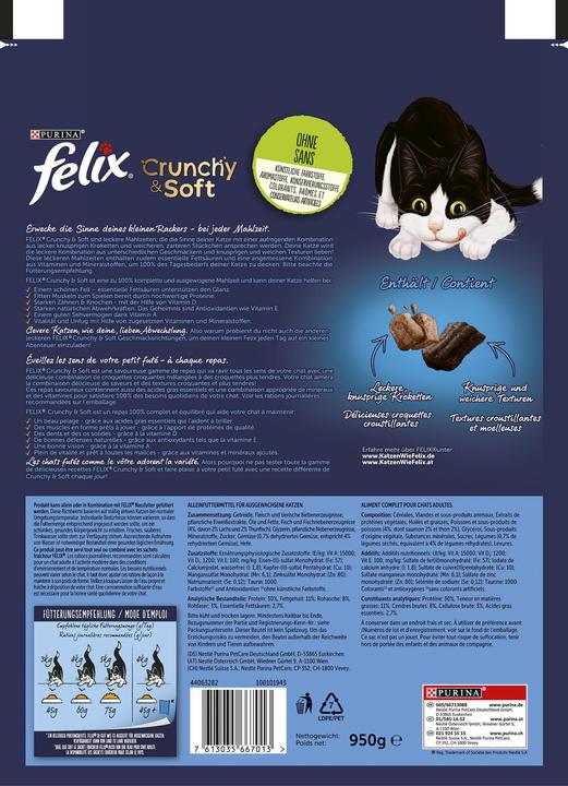 Image du produit Felix Crunchy & Soft (Adulte, 1 pcs, 950 g)