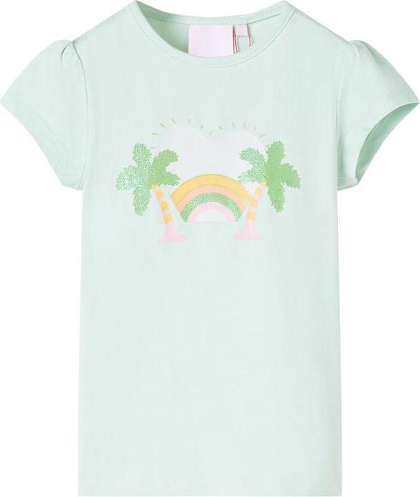 VidaXL Kinder-T-Shirt Helles Minzgrün 116,Material: 95 (116)