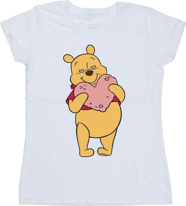 Actual product image Disney Womens/Ladies Winnie The Pooh Heart Eyes Cotton T-Shirt (XL)