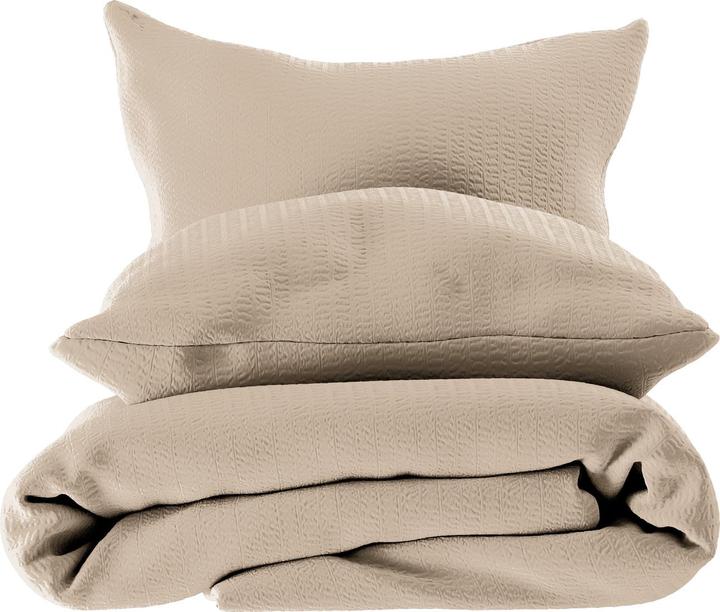 Image du produit Lotus Bettwaren Parure de lit en satin seersucker uni (Taie d'oreiller, 50 x 70 cm)