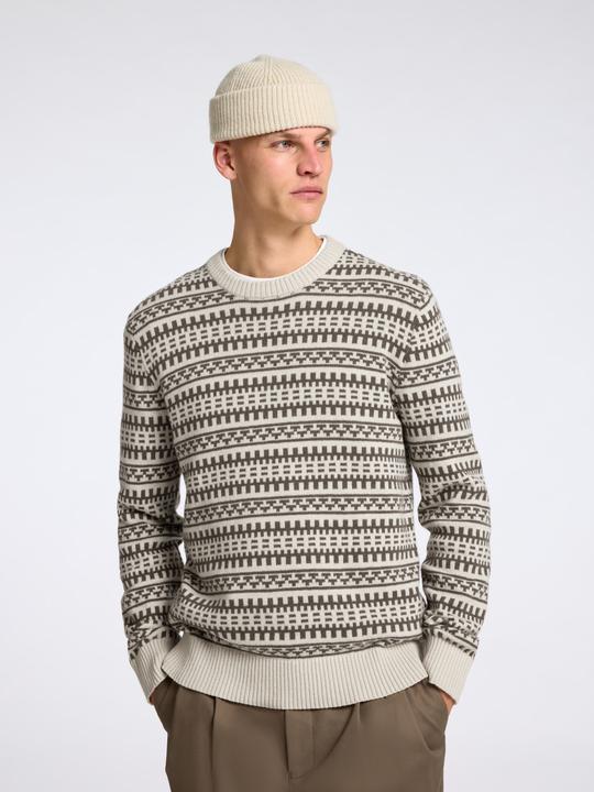Actual product image Selected Homme Patterned jumper with round neckline (L)