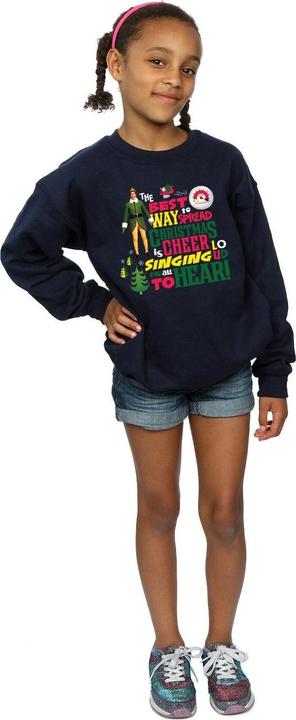 Actual product image Elf Girls Christmas Cheer Sweatshirt (140, 146)