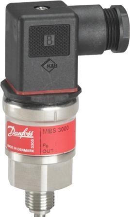 Produktbild Danfoss Tryktransmitter MBS 3000 trykområde 0-40 bar 10-30VDC forsyning Ausgang 4-20mA