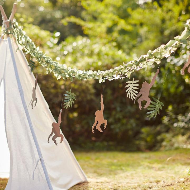 Actual product image Amscan Garland Jungle with Hanging Monkeys