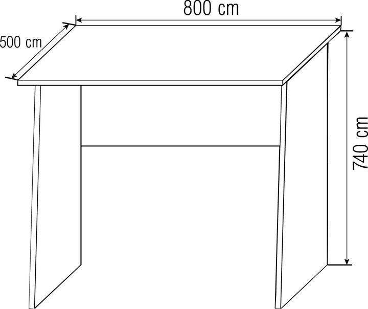 Produktbild VCM Holz Schreibtisch Computertisch Masola Mini (80 x 50 x 74 cm)