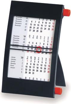 Produktbild Saturex Tischkalender 3-Mt. bk/rot 5001 11x16,5cm d/e/f/i/sp/n 2021 (A6, Kein Einband, Deutsch, Französisch, Italienisch, Englisch, Spanisch)