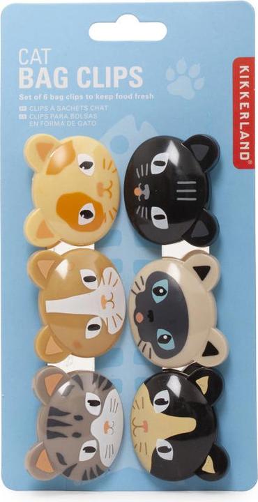 Image du produit Kikkerland Clip de fermeture chat (6 x)