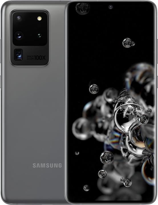 Produktbild Samsung Galaxy S20 Ultra 5G EU (128 GB, Cosmic Gray, 6.90", Hybrid Dual SIM + eSIM, 108 Mpx, 5G)