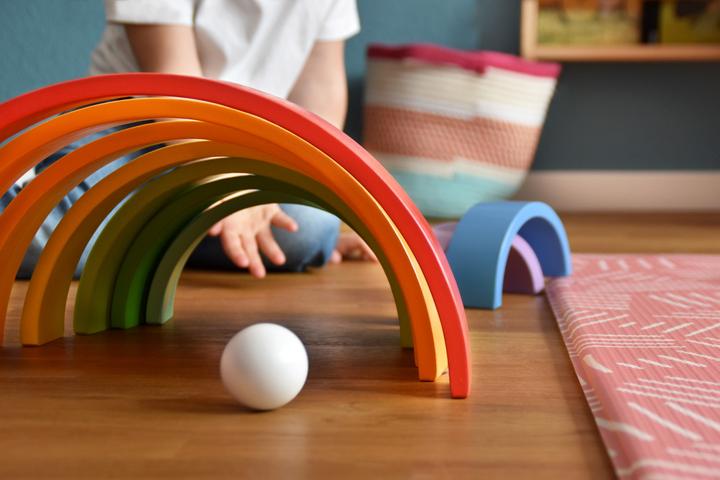 Immagine prodotto small foot Arcobaleno con blocchi di legno XL