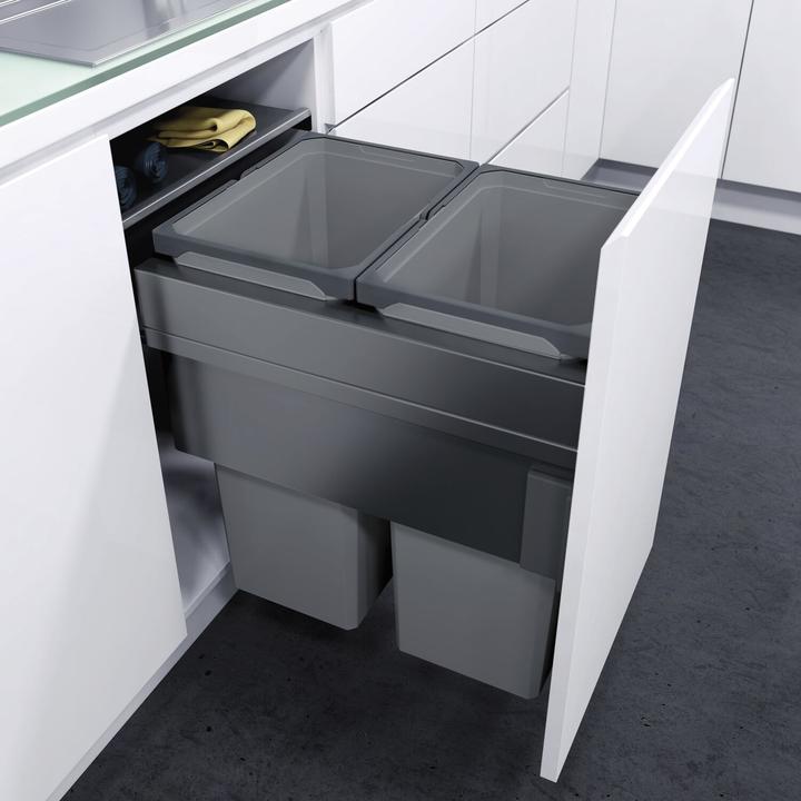 Actual product image Vauth-Sagel VS ENVI Space XX Pro waste separation system KB 450 mm lava grey (70 l)