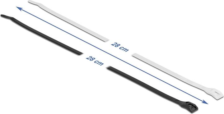 Actual product image Delock Cable tie with flat head L 280 x W 4.6 mm 100 pieces (Plastic cable ties, 280 mm, 100 pcs.)