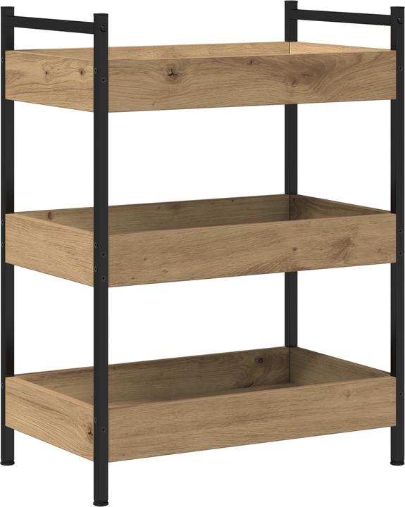 VidaXL Küchenwagen Artisan Eiche 50x30x70 cm Holzwerkstoff