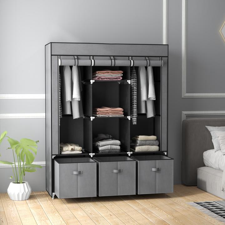 Produktbild Homcom Stoffschrank mit Tür (125 x 43 x 162.5 cm)