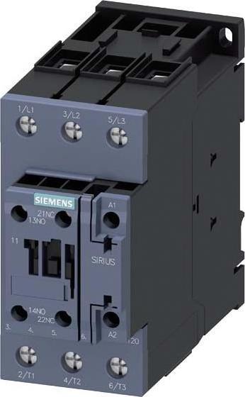 Siemens Contacteur de puissance 18,5kW 3S 24VDC 40A 3RT2035-1KB40-1AA0