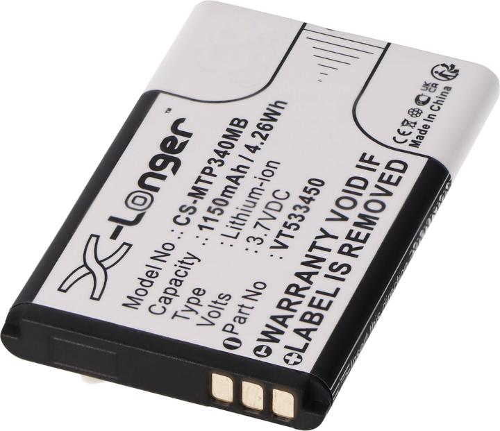 Actual product image AccuCell Motorola Ease 34, Ease 35, Ease 44 battery, replaces the Motorola VT533450