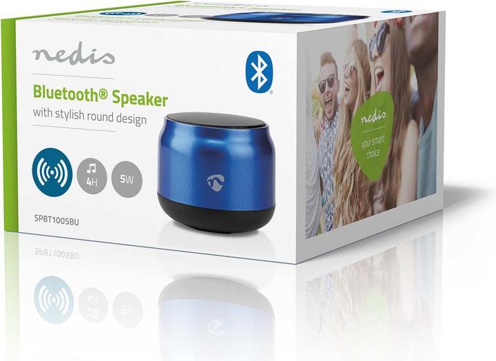 Actual product image Nedis Bluetooth Speaker, 5W - Blue (4 h, USB power delivery)