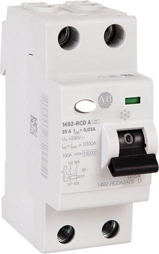 Produktbild Allen Bradley Fehlerstromschutzschalter, 2 Pole, 40A, 30mA