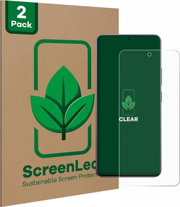 Actual product image ScreenLeaf Protective film sustainable screen protector screen protector film clear transparent (2 Piece, Realme 13 Pro Plus)