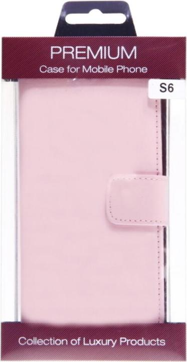 Produktbild OEM Slim Leather Book Case for Galaxy S6 pink (Samsung Galaxy S6)